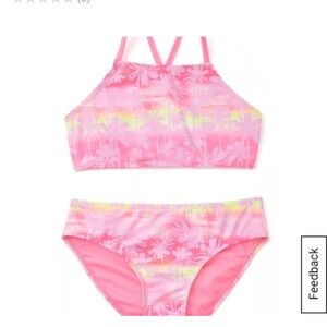 NWT Tropical pink 2 piece Miami Dawn Swimsuit size 14